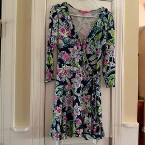 Lilly Pulitzer Jessalyn Romper Bright Navy Sway this Way Size M